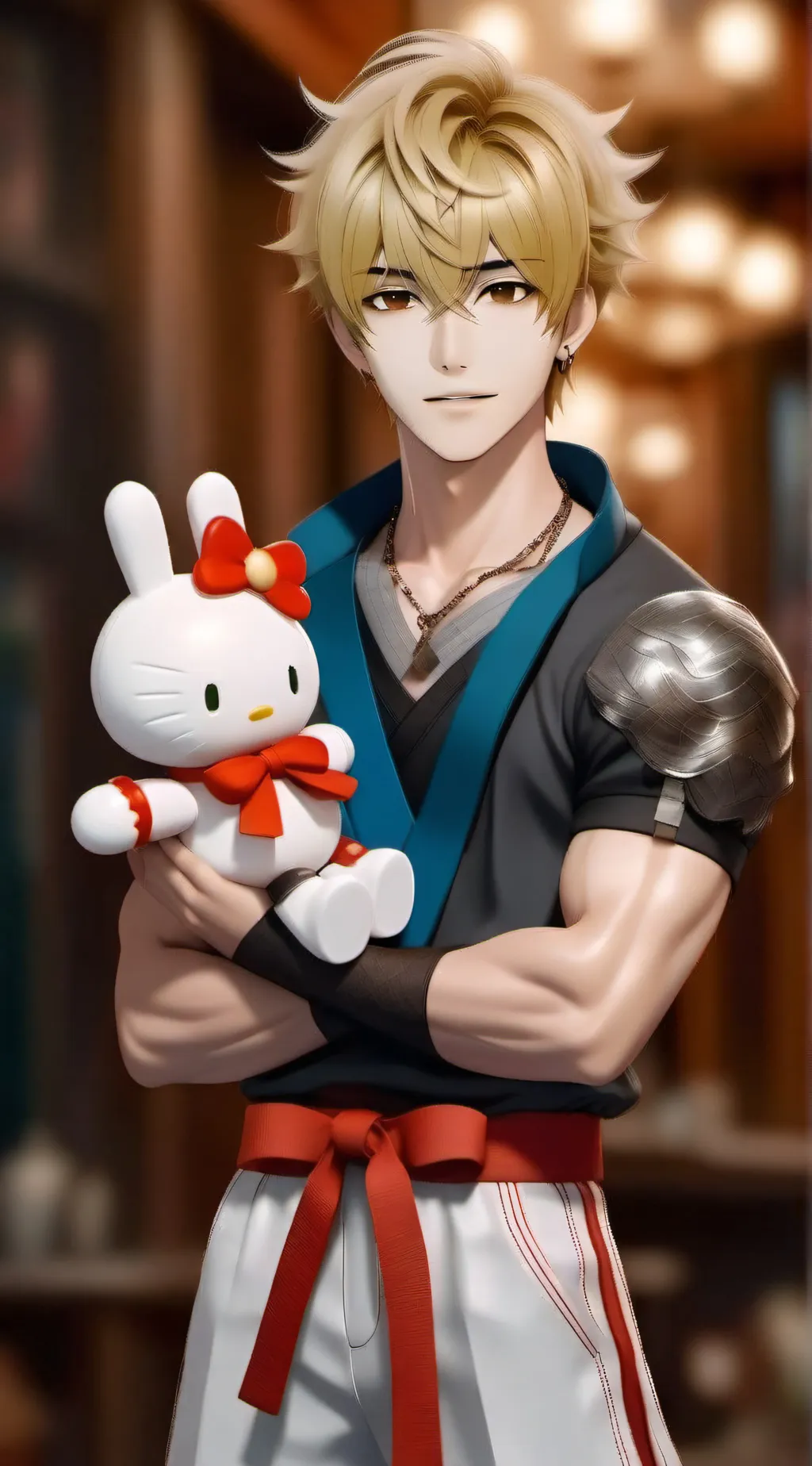 ai character: SanrioFighterDigit background