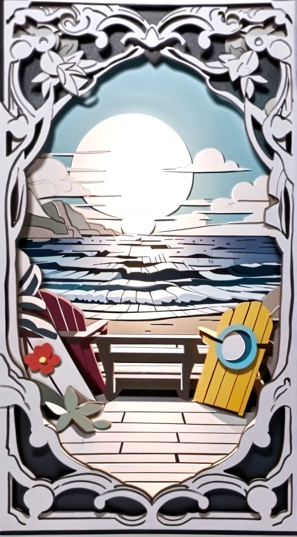 ai character: inside out Beach background