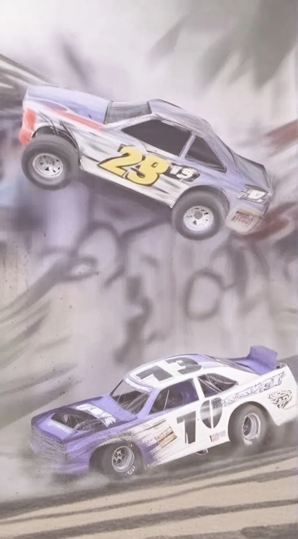 ai character:  New York speedway background