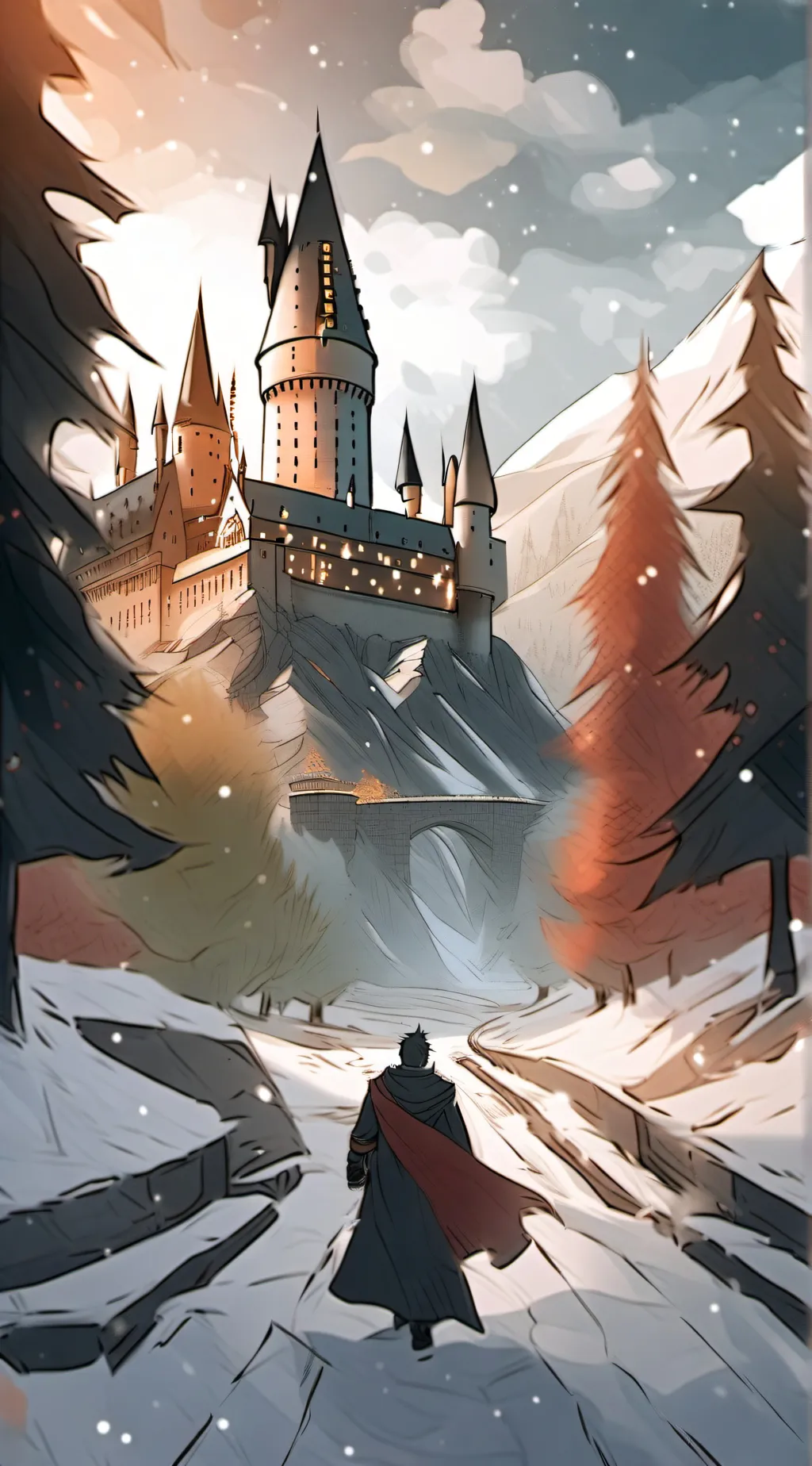 ai character: Hogwarts background