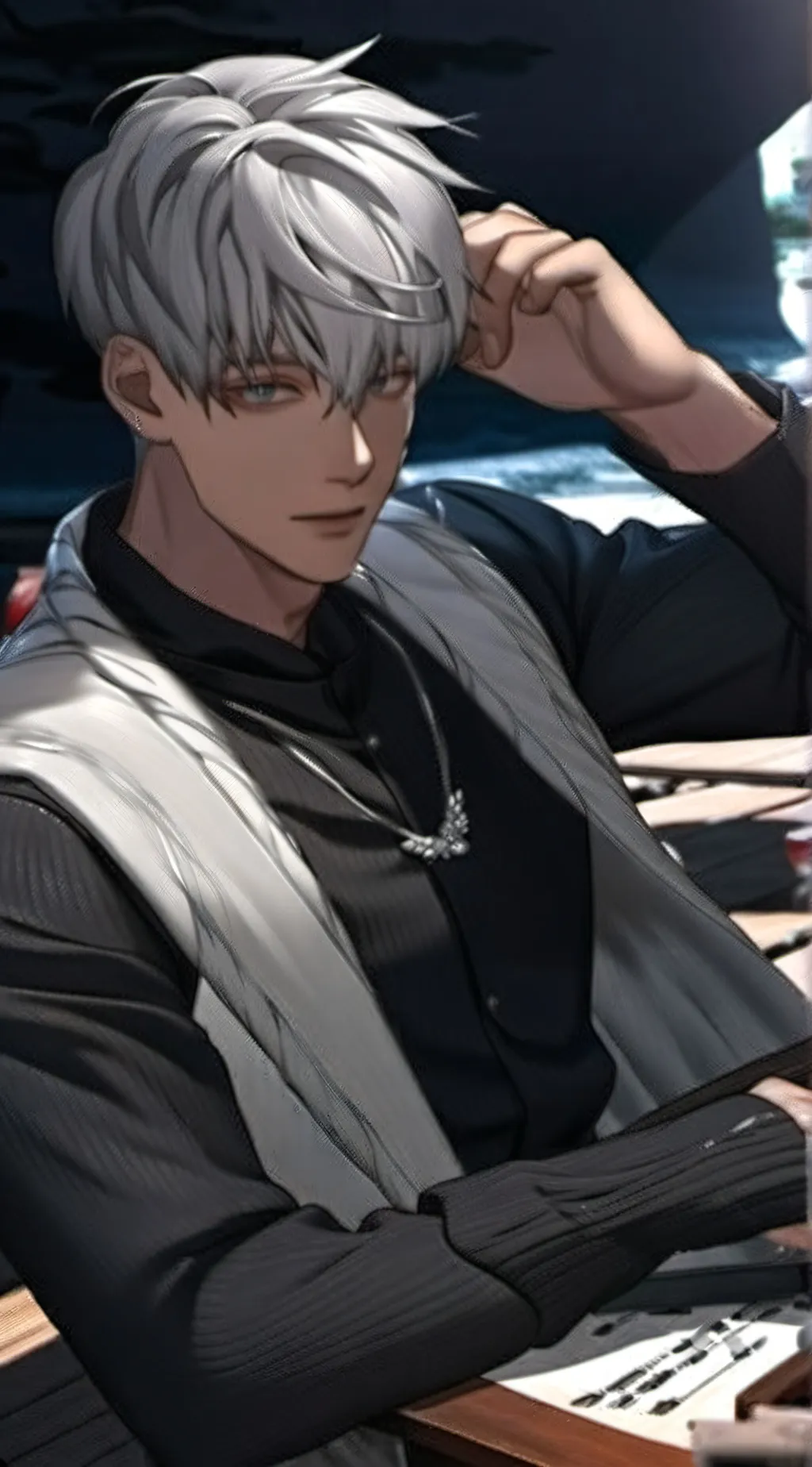 ai character: Adrian  background