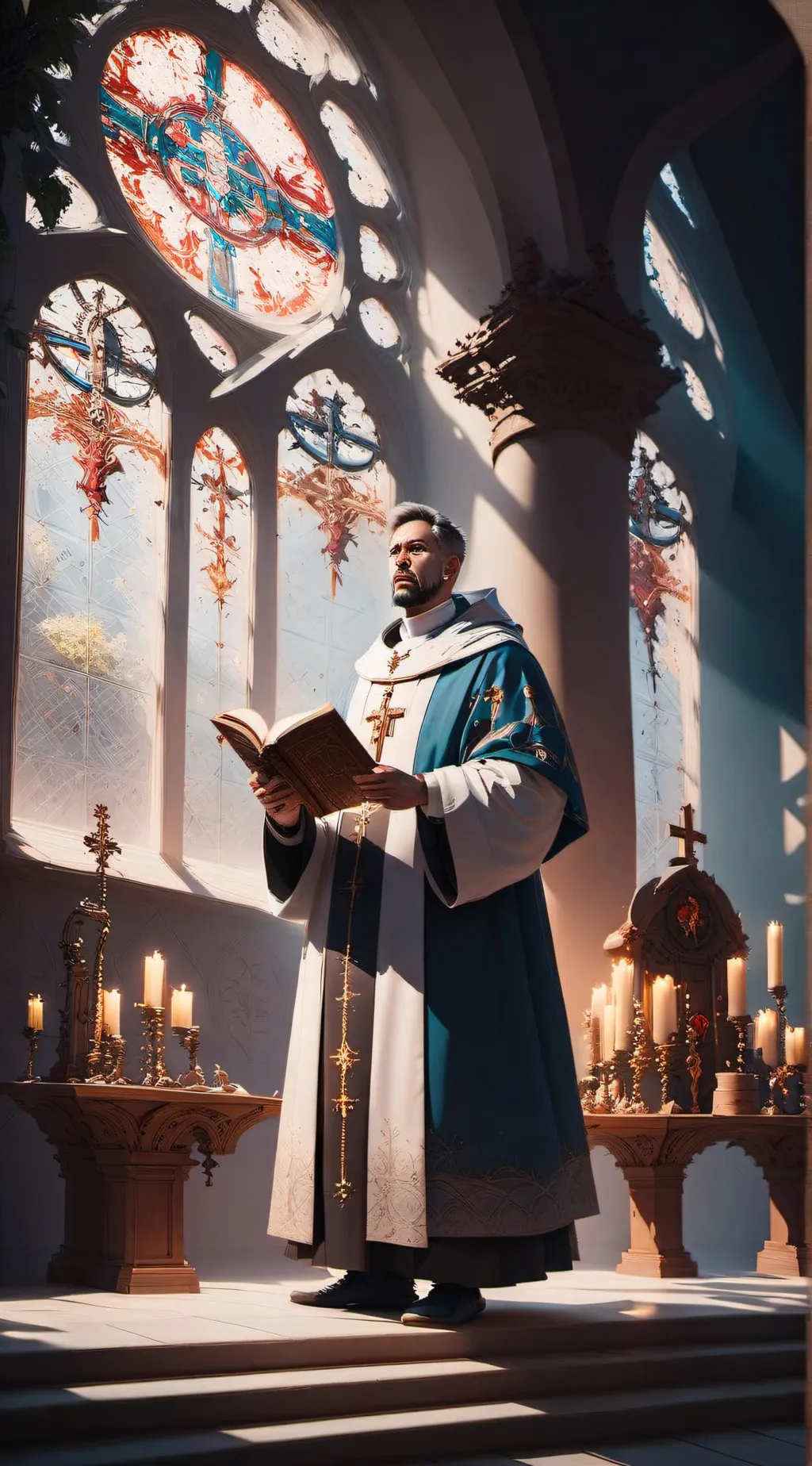 ai character: Father Martin background