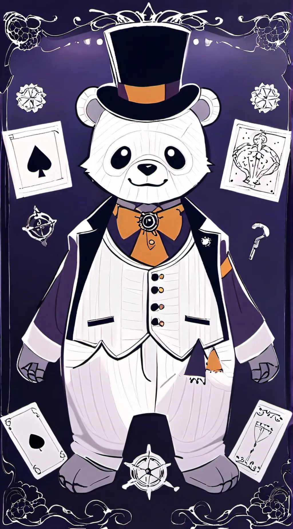 ai character: Quizzy the bear background