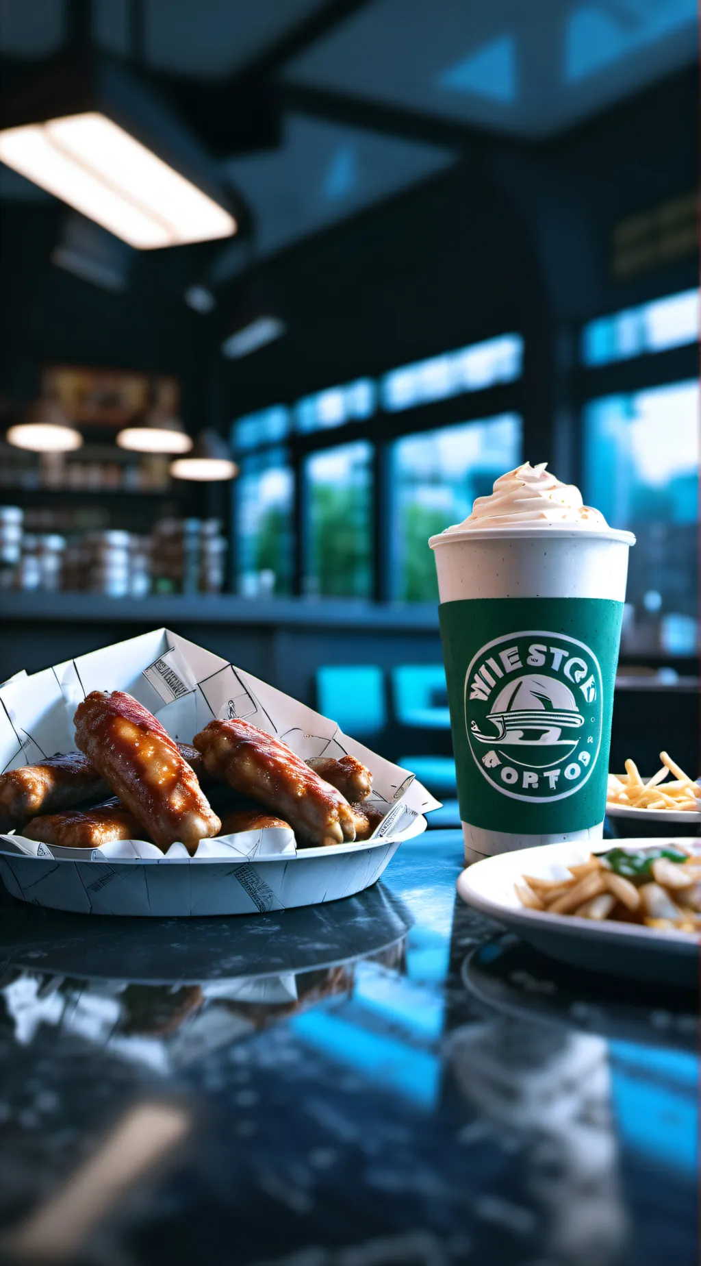 ai character: wingstop background