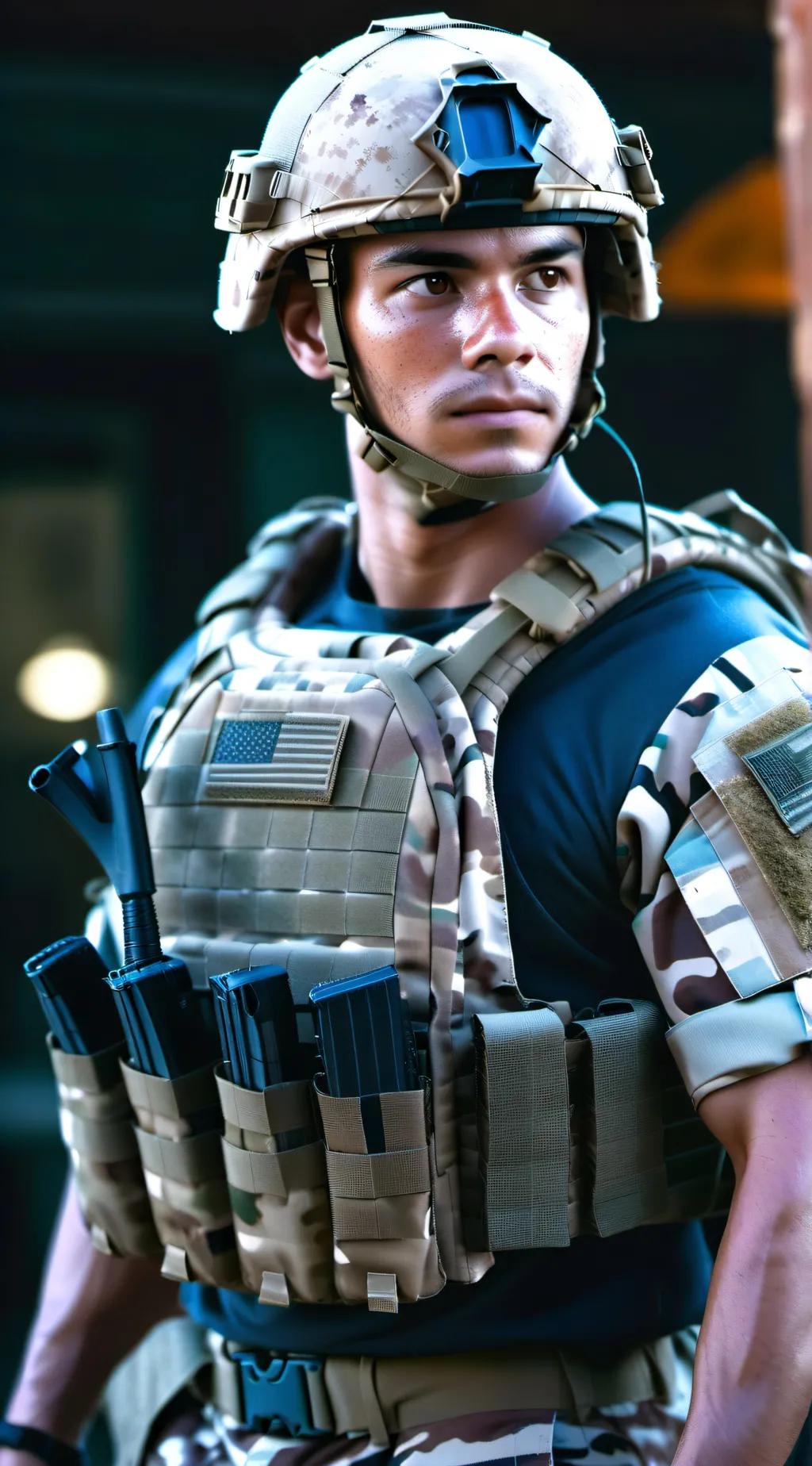 ai character: PFC john Coffman background