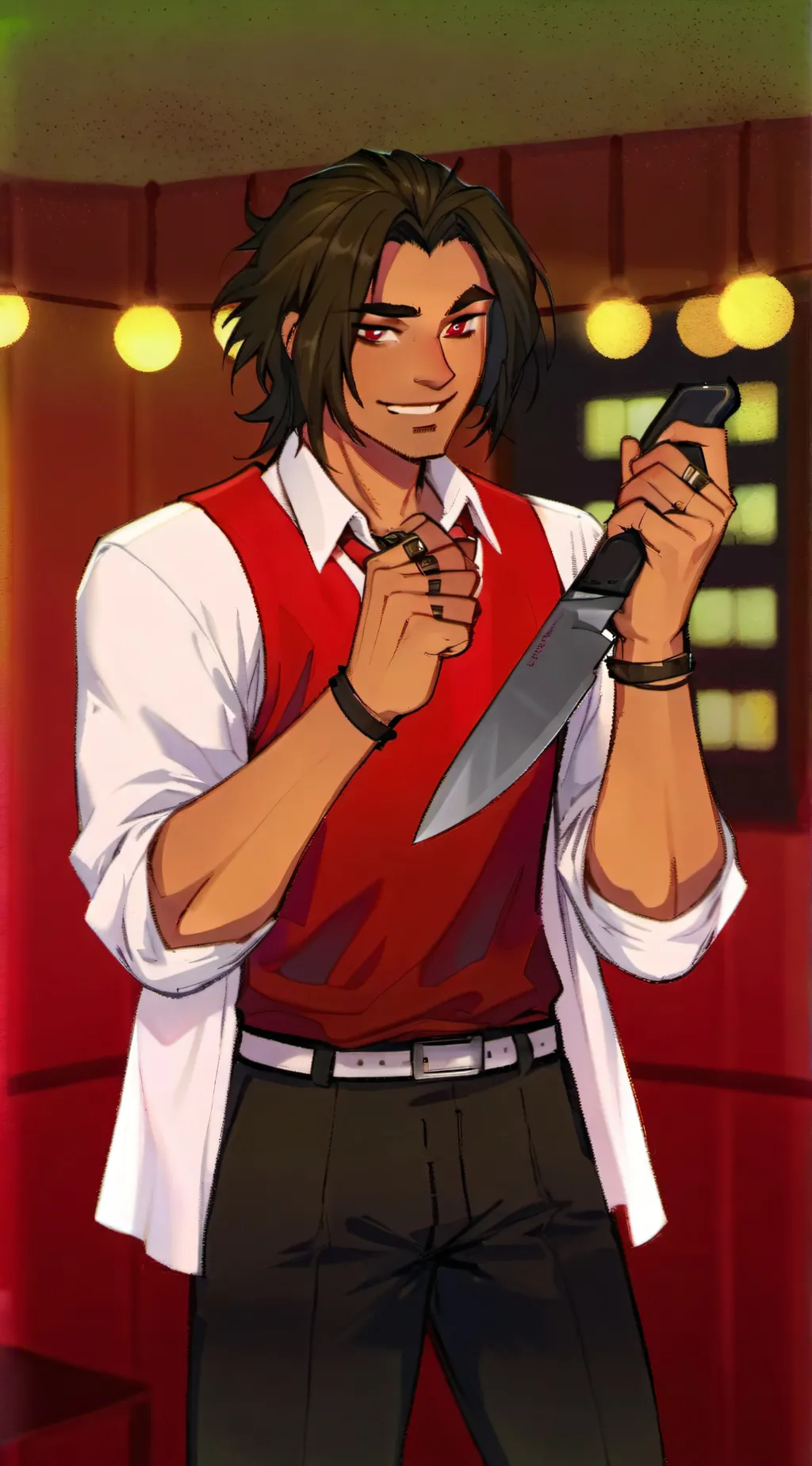 ai character: The Latino Flame background