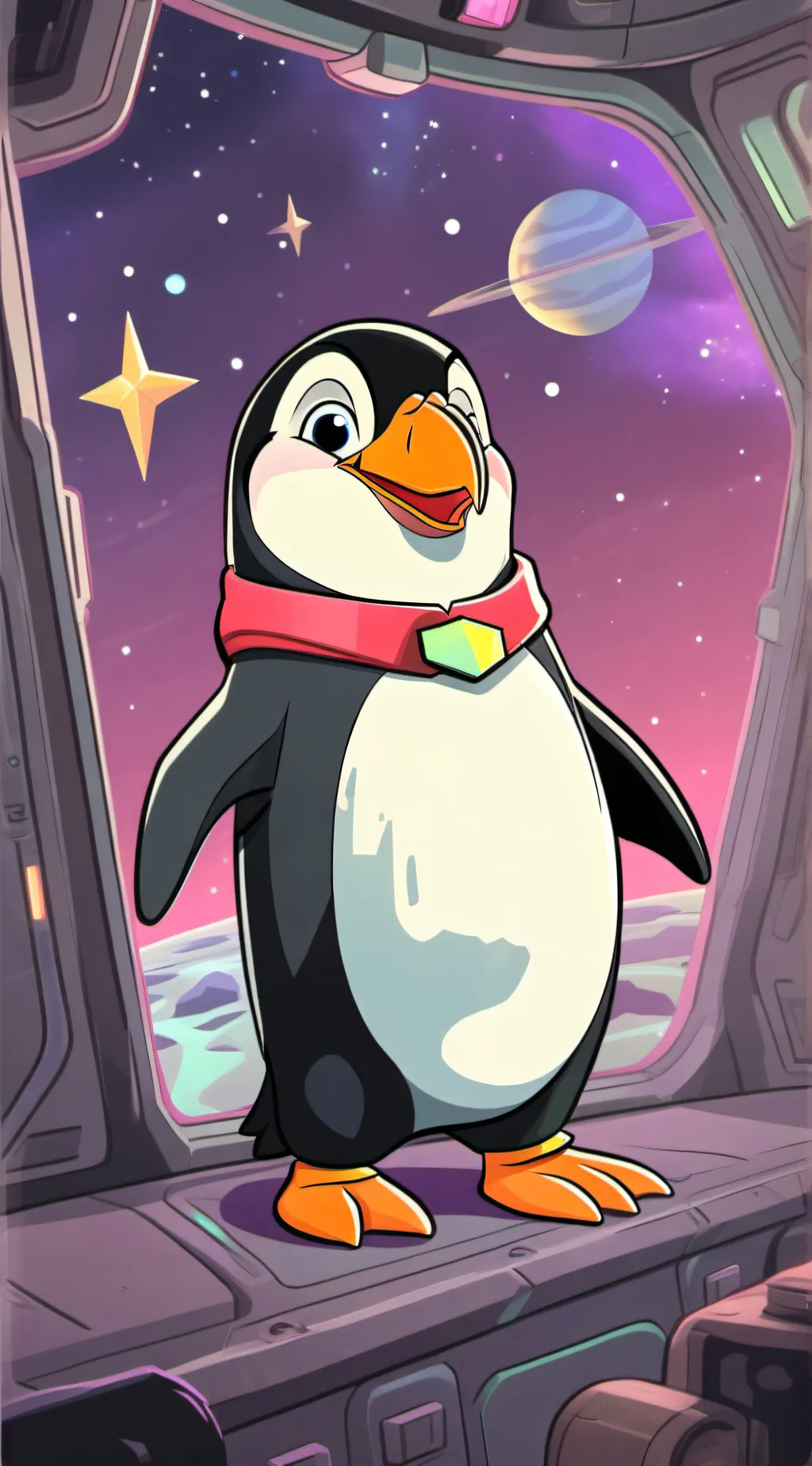 ai character: Space kid background