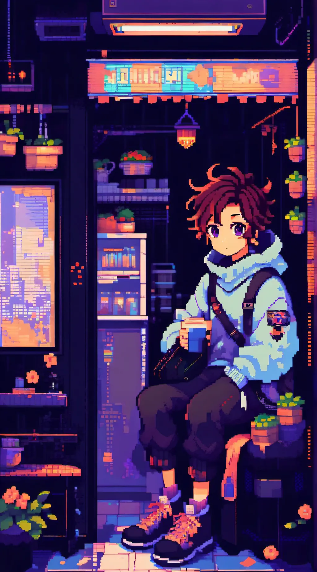 ai character: tanjiro background