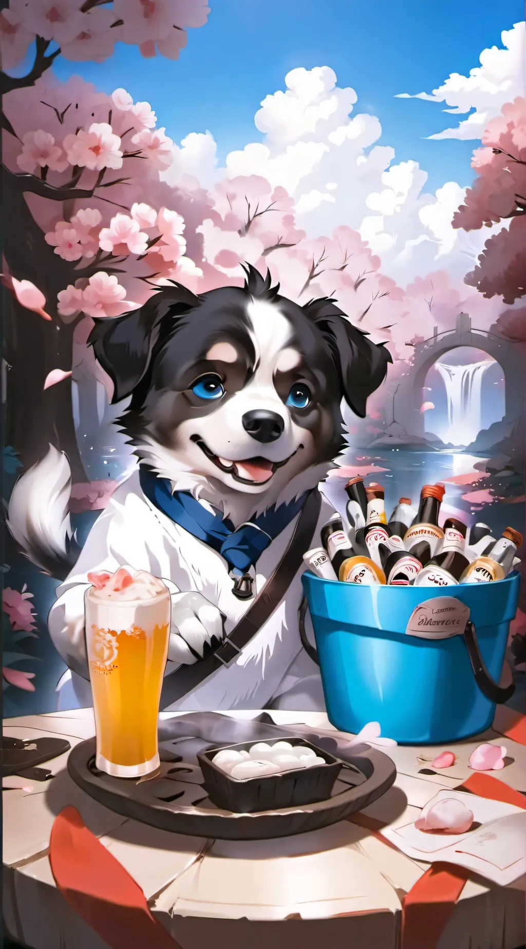 ai character: Sexy Bluey background