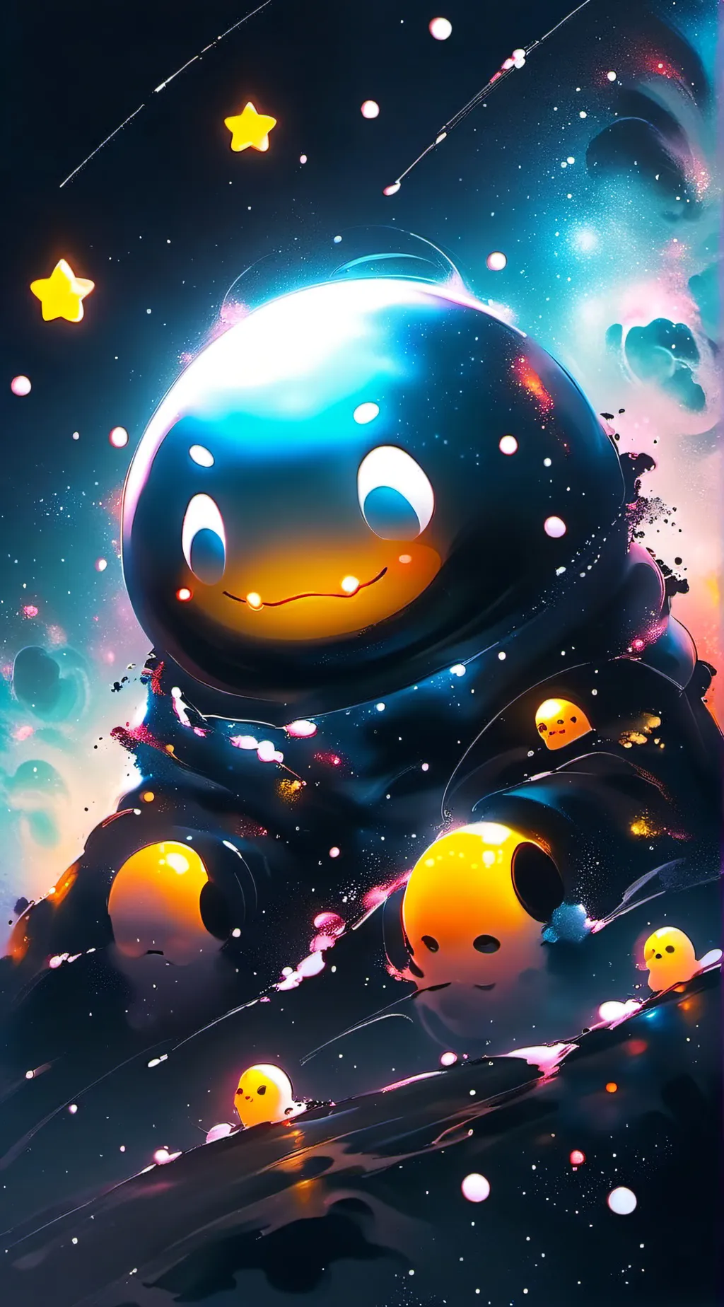 ai character: Smiling Critters background