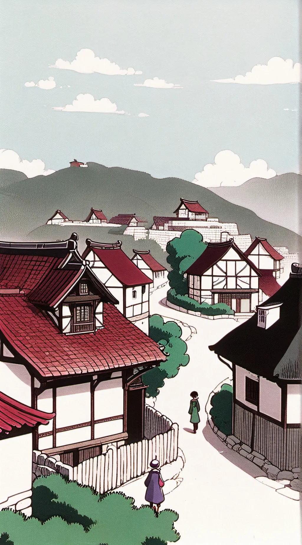 ai character: JJK x Naruto background