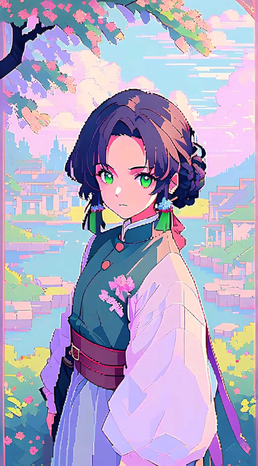 ai character: tomioka giyuu <3  background