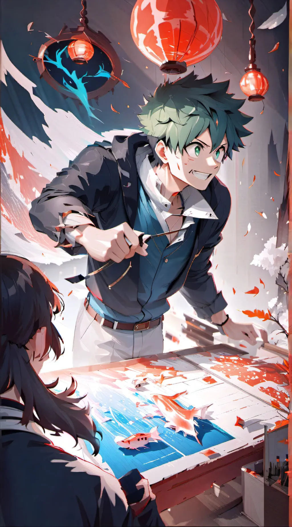 ai character: dekus Death background