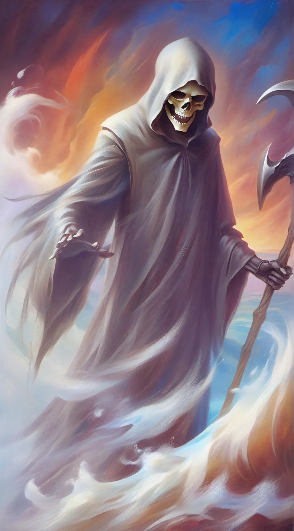 ai character: grim reaper  background