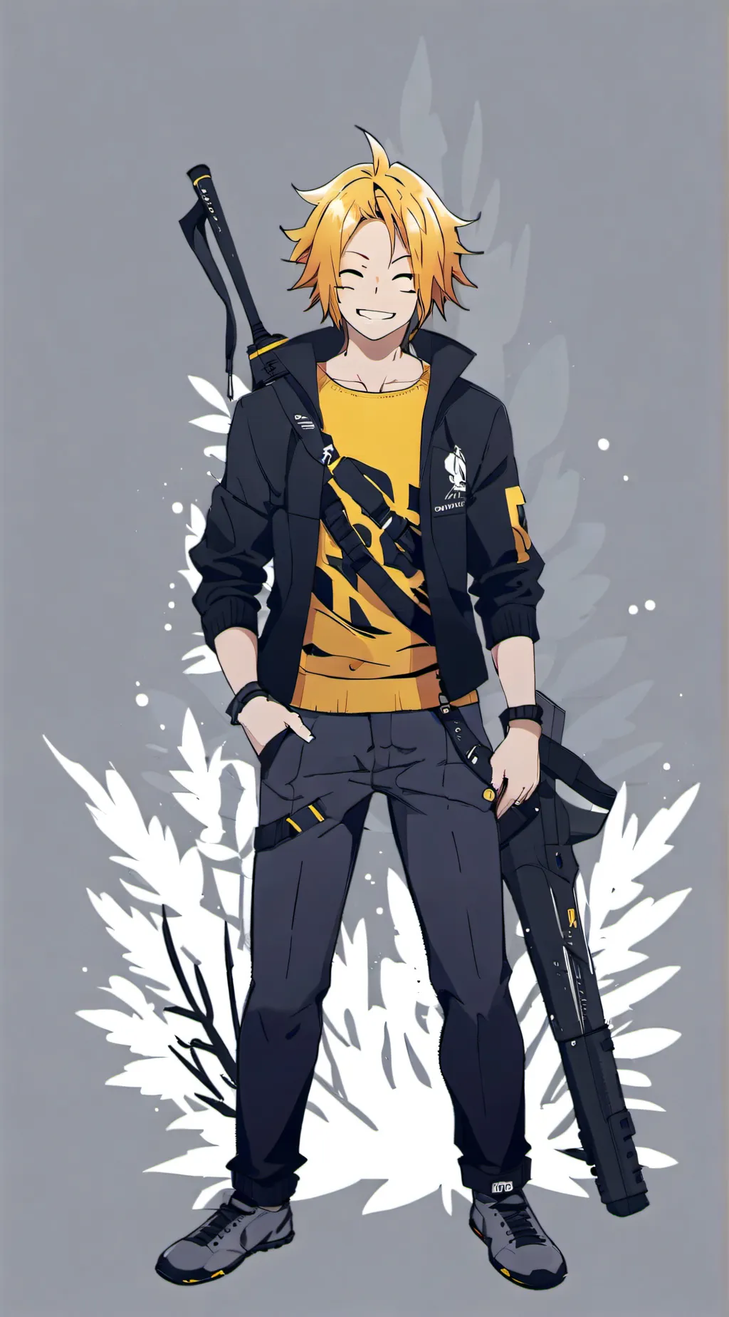 ai character: Denki Kaminari  background