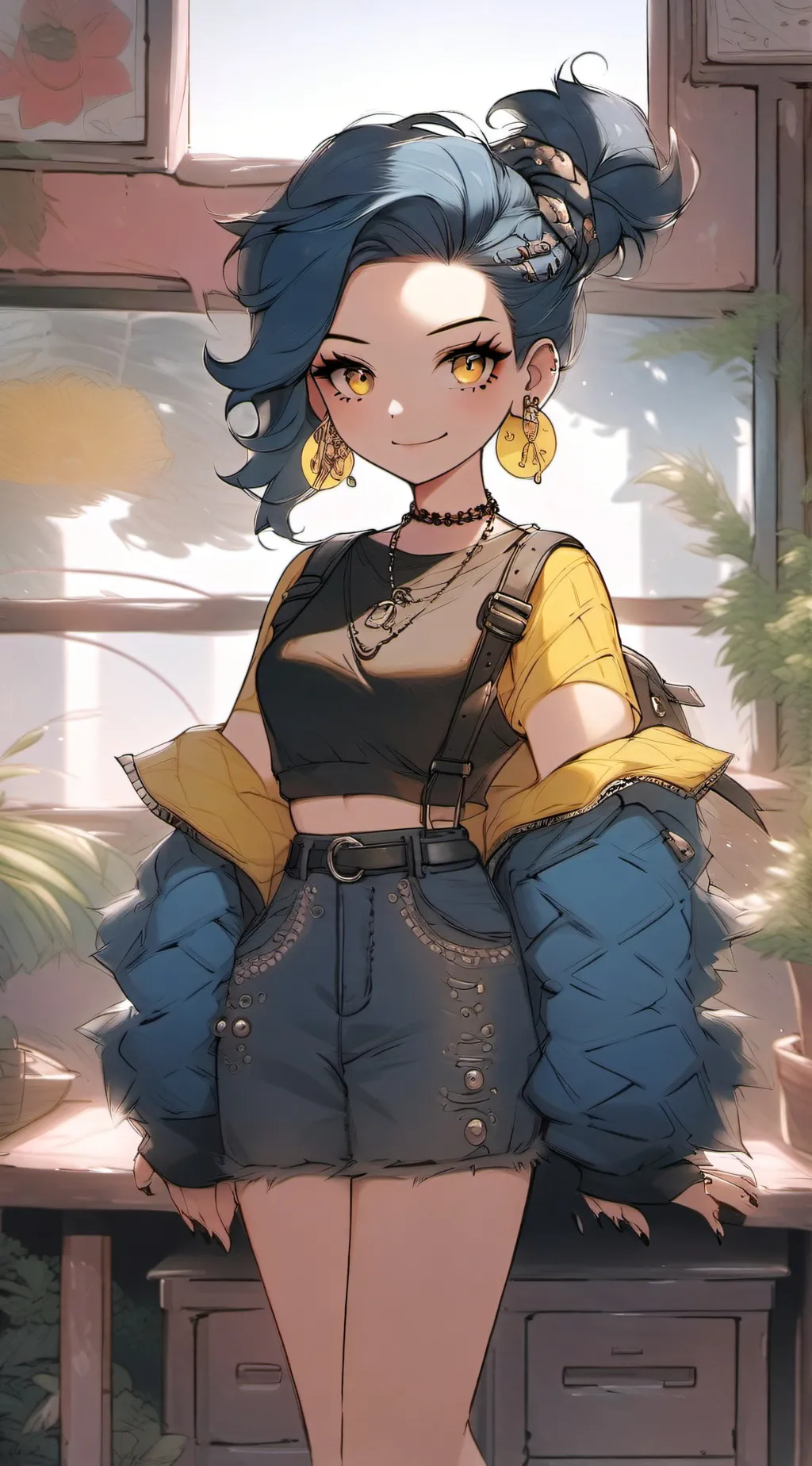 ai character: Naudine Simpson.  background