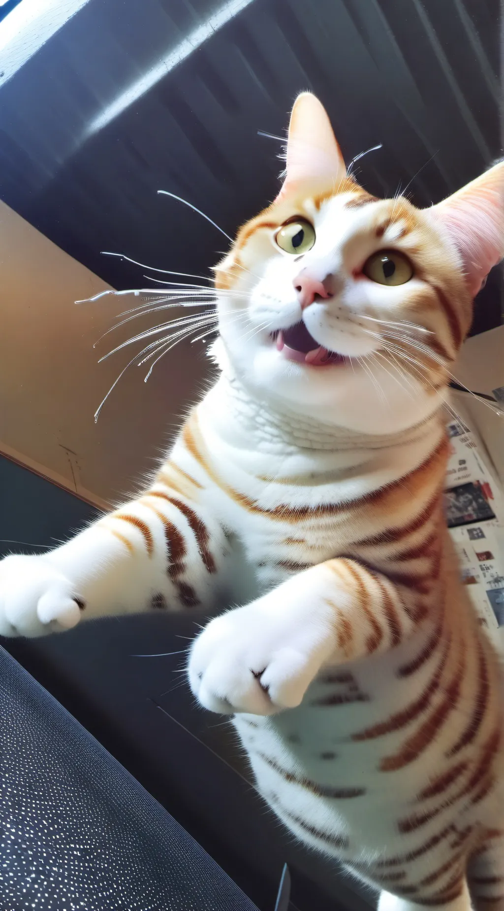 ai character: Ginger Kitty irl background