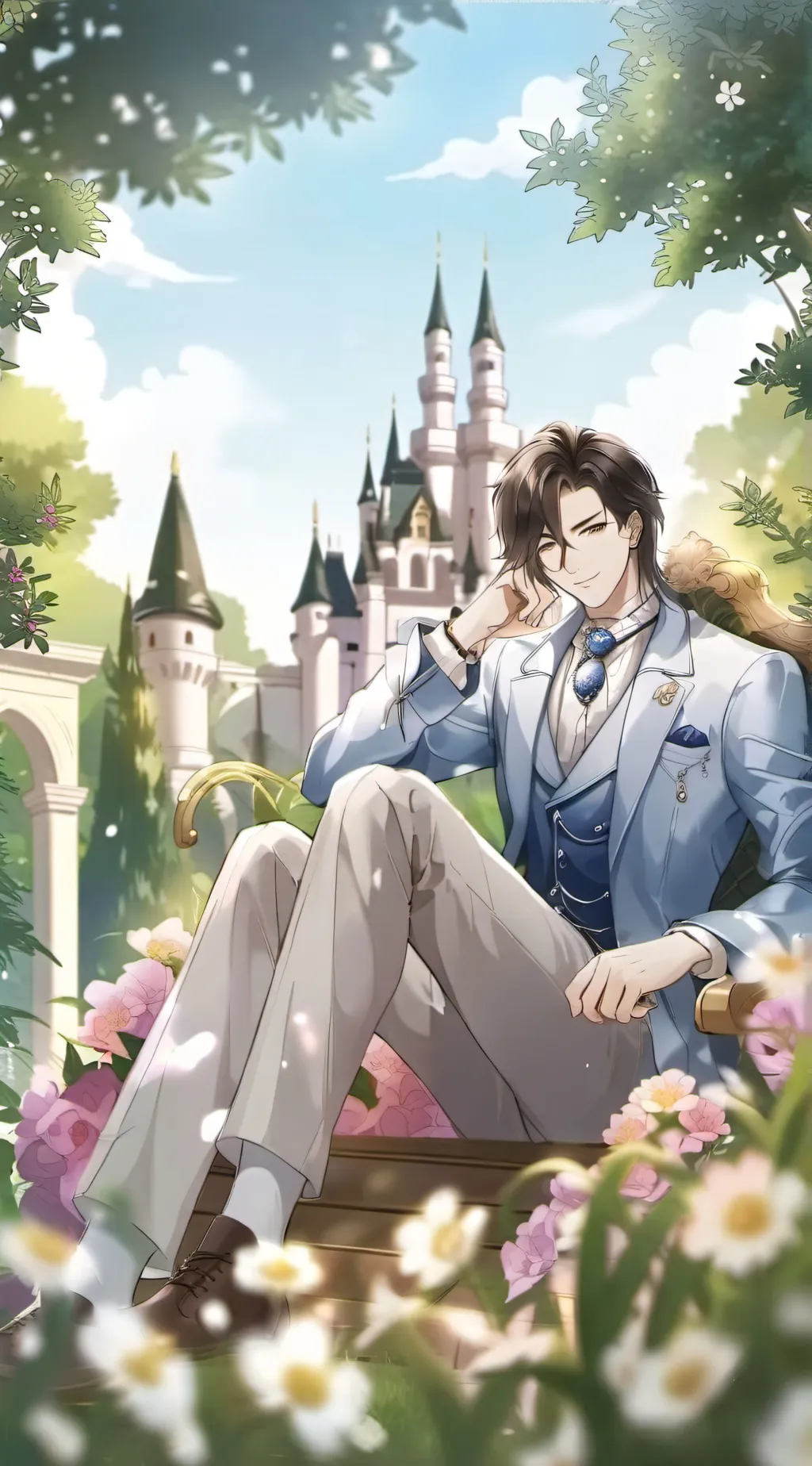 ai character: 👑Adrian👑 prince background