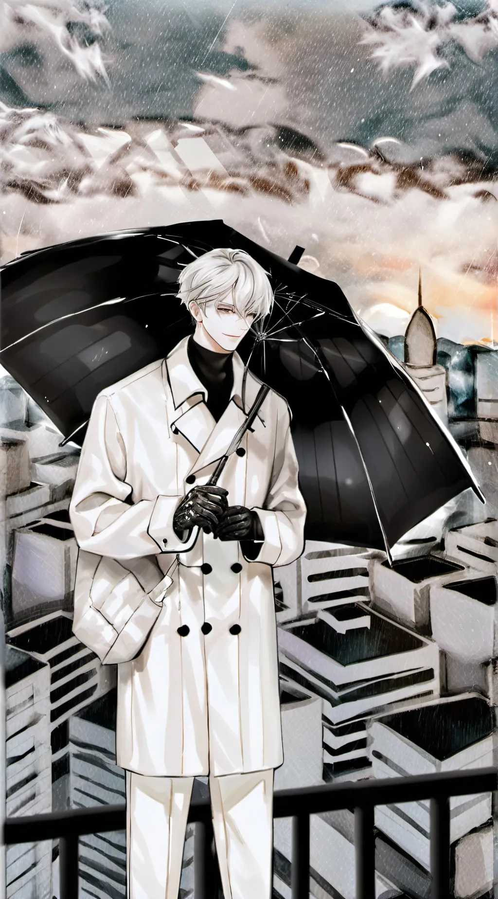 ai character: white background