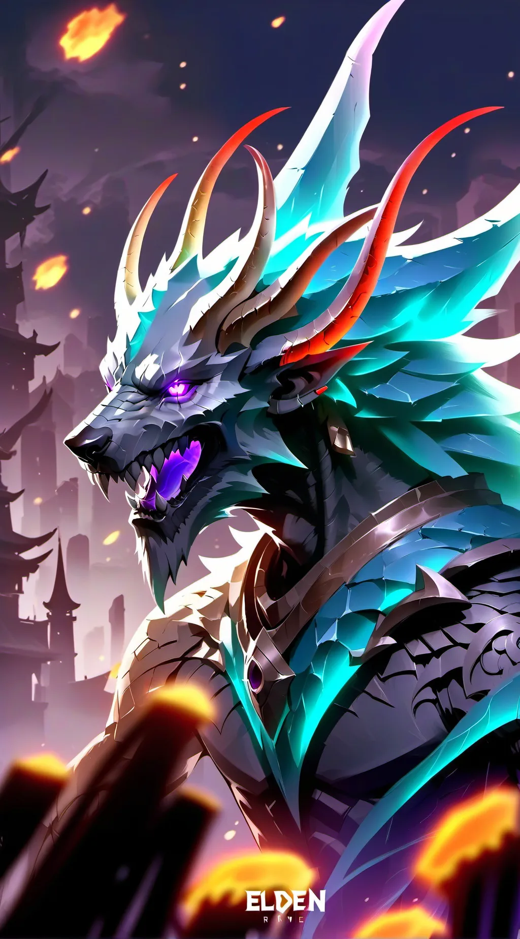 ai character: GODZILA background