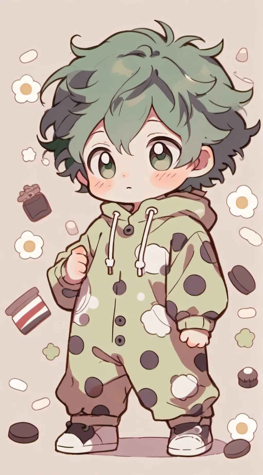 ai character: Baby Midoriya background
