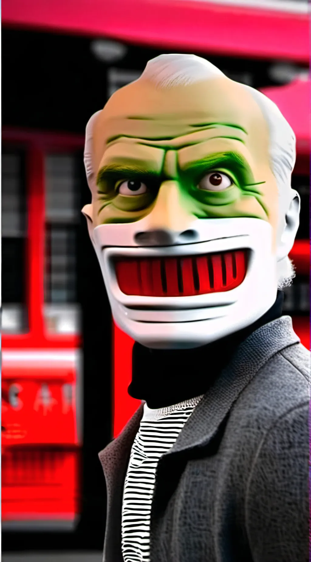 ai character: grass man background