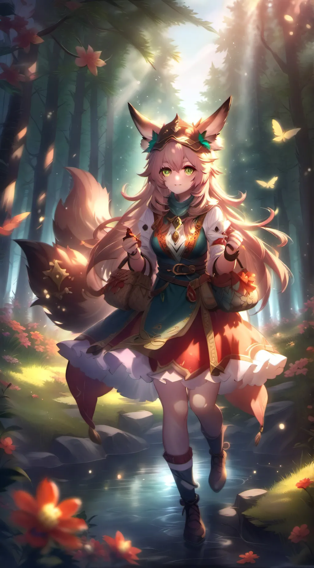 ai character: Violet background