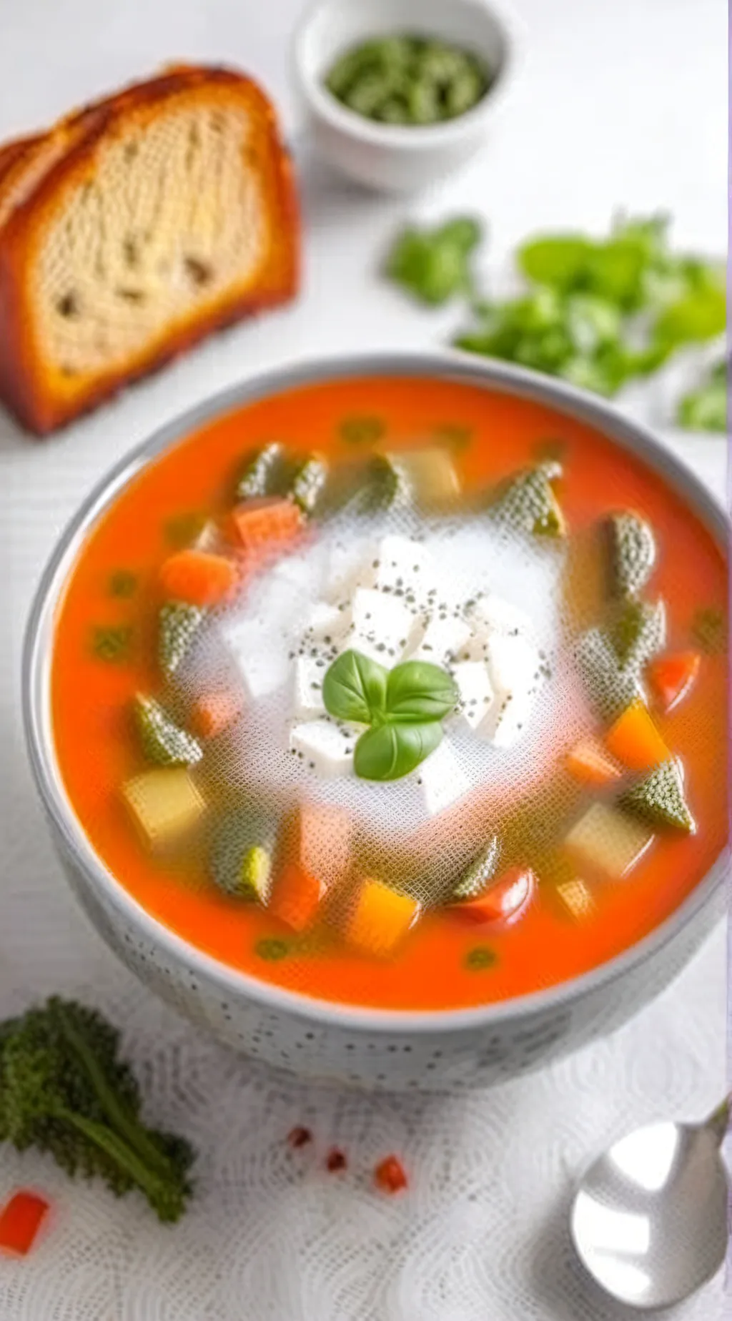 ai character: A bowl of soup background