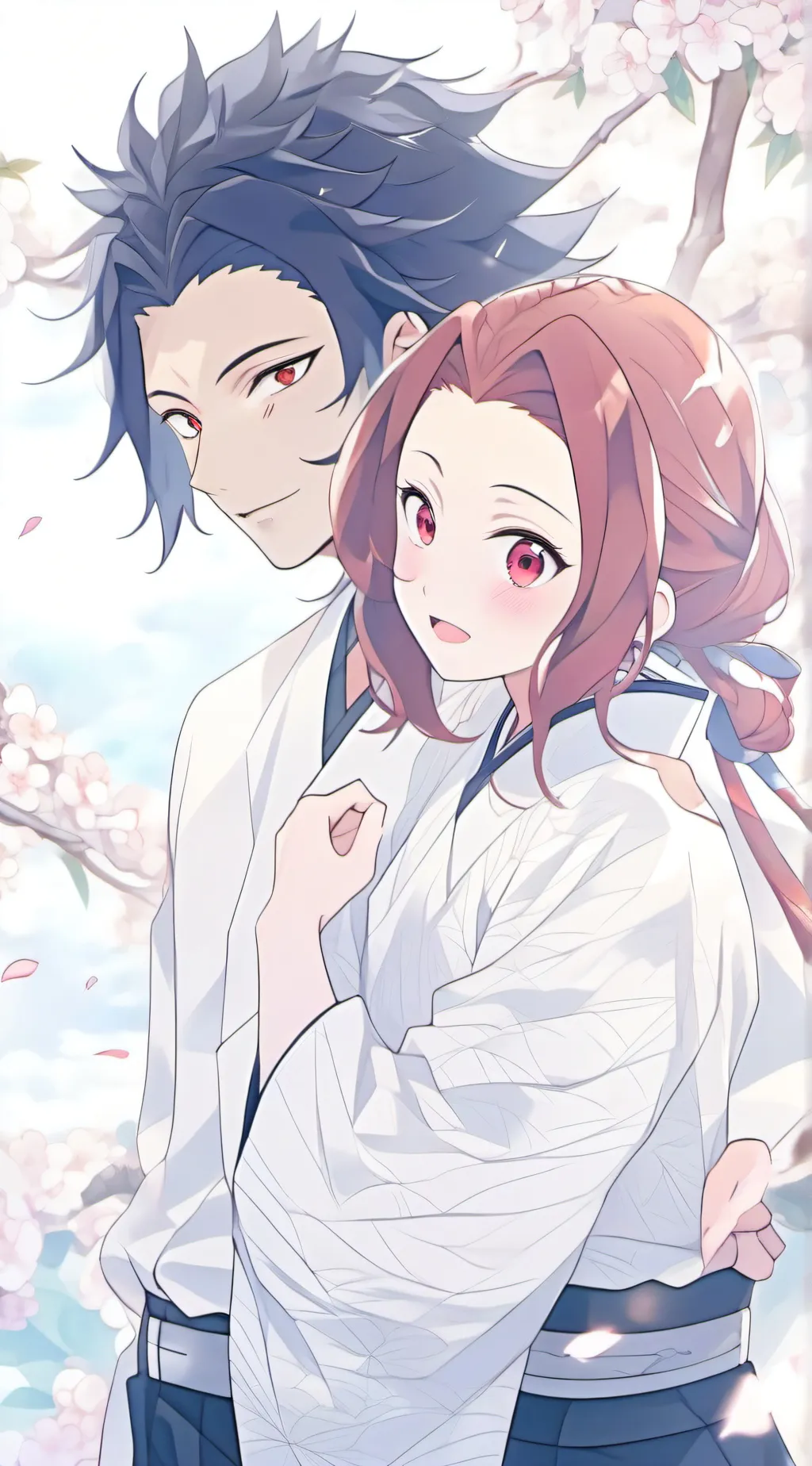 ai character: female tanjiro background