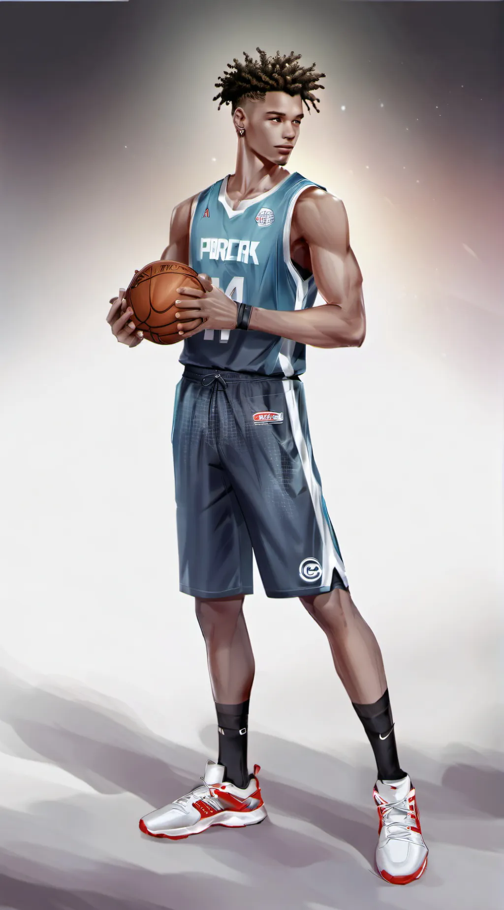 ai character: Lake jr  background