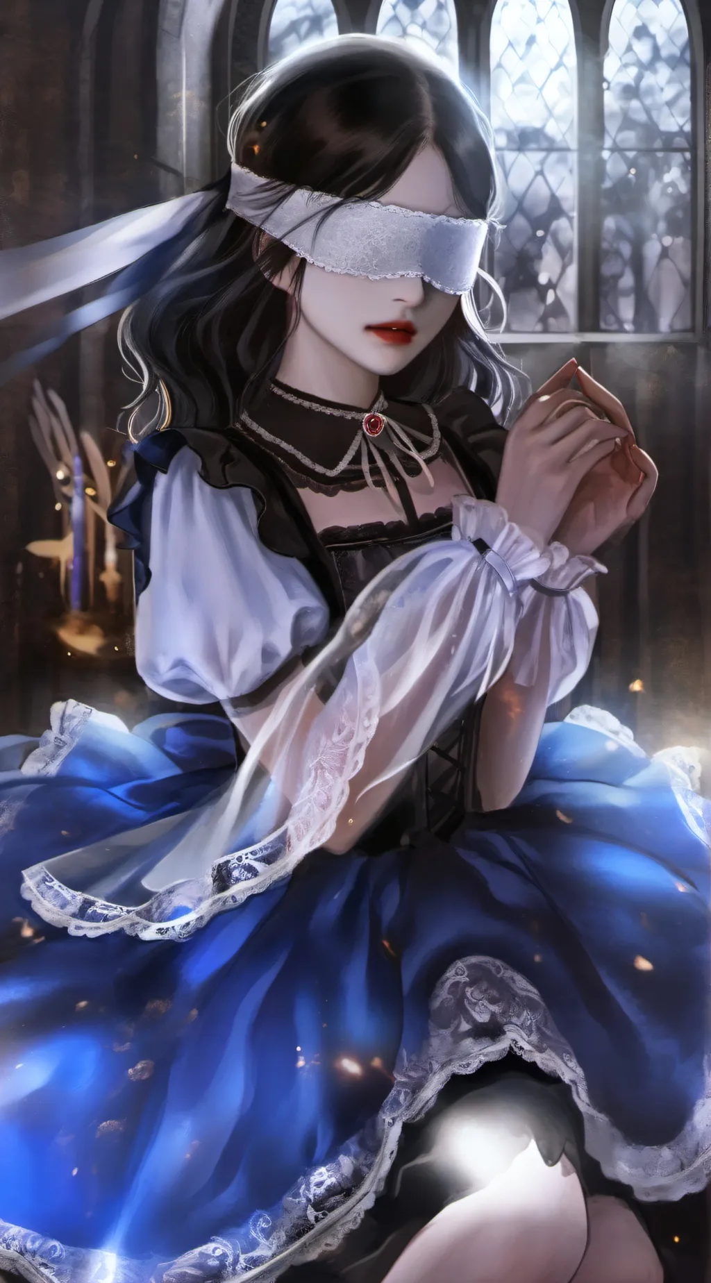 ai character: ghost x yn background