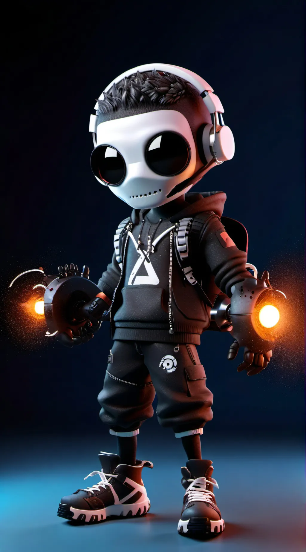 ai character: Glitch (my oc) background