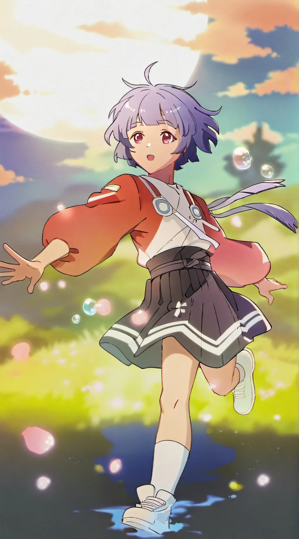 ai character: Mha x bubble background