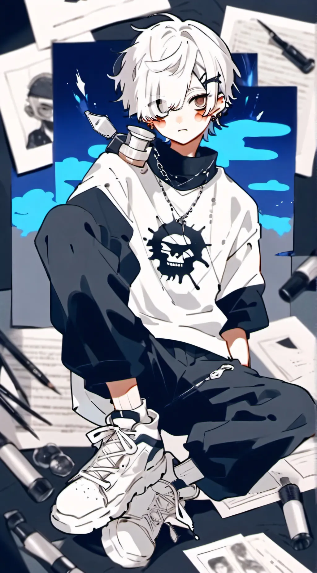 ai character: Bang Chan ♥️🔥✨ background