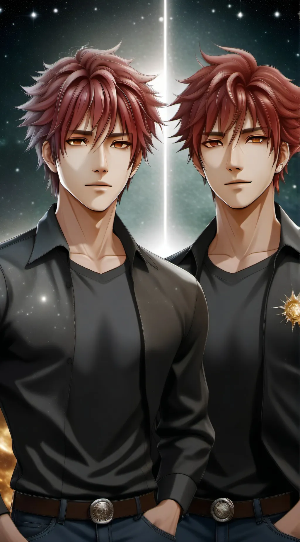 ai character: Gemini ♊️  background