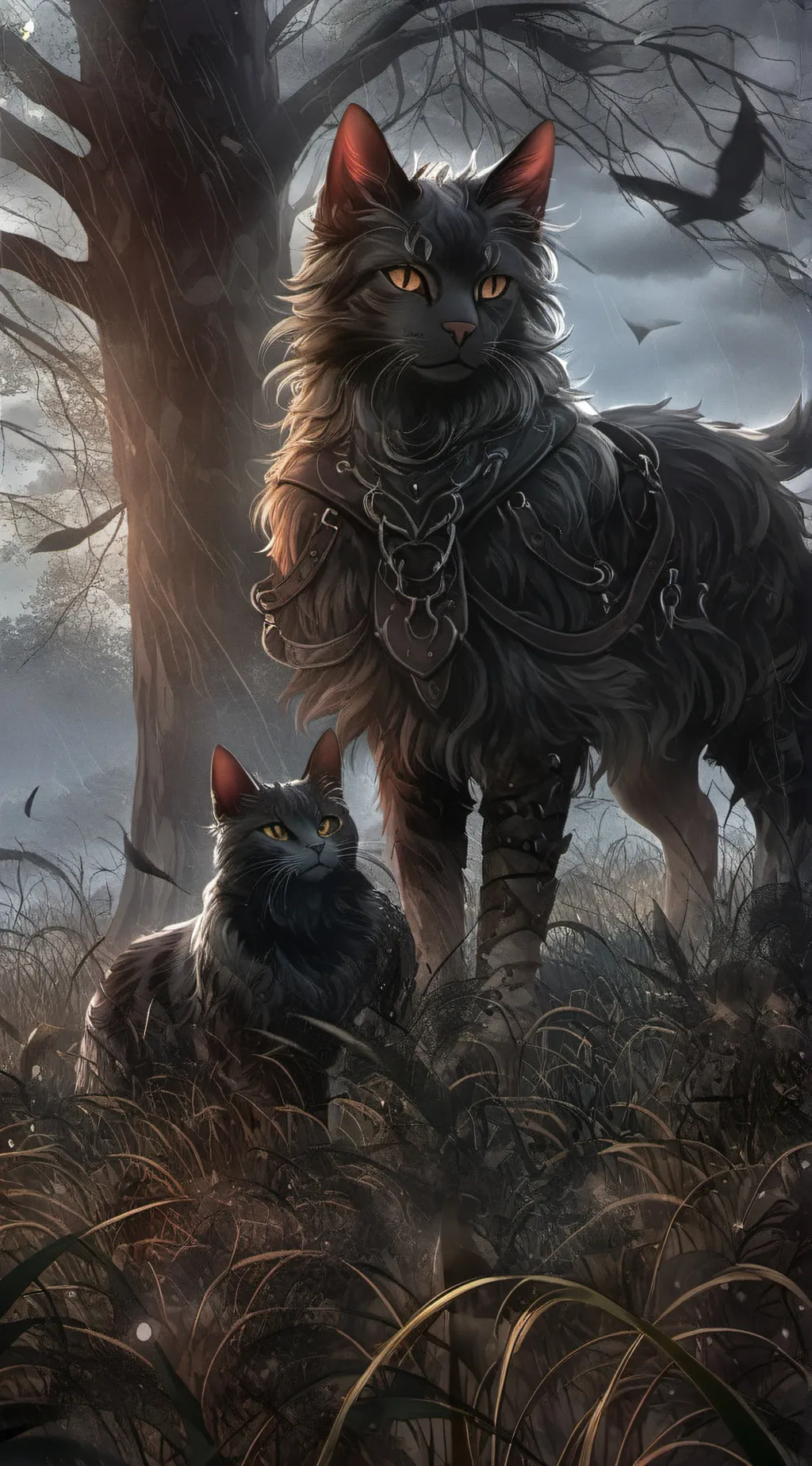 ai character: fireheart x Grays background