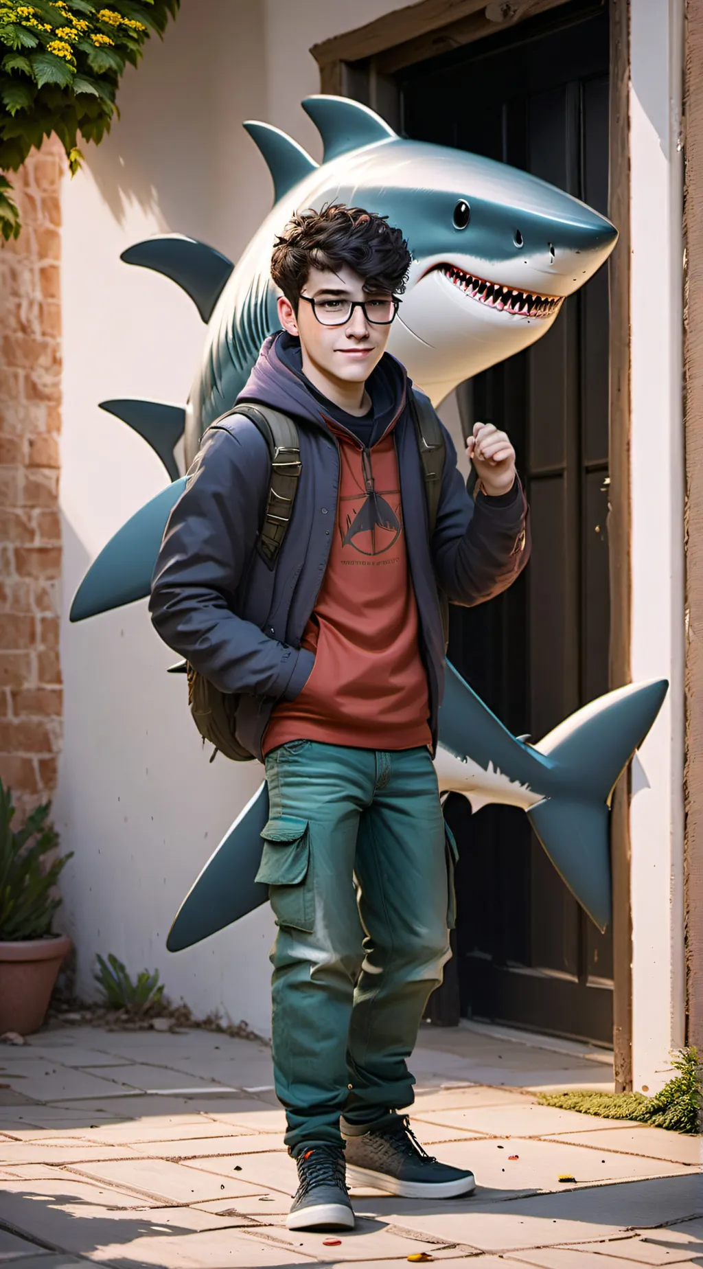 ai character: Andrew/Shark background