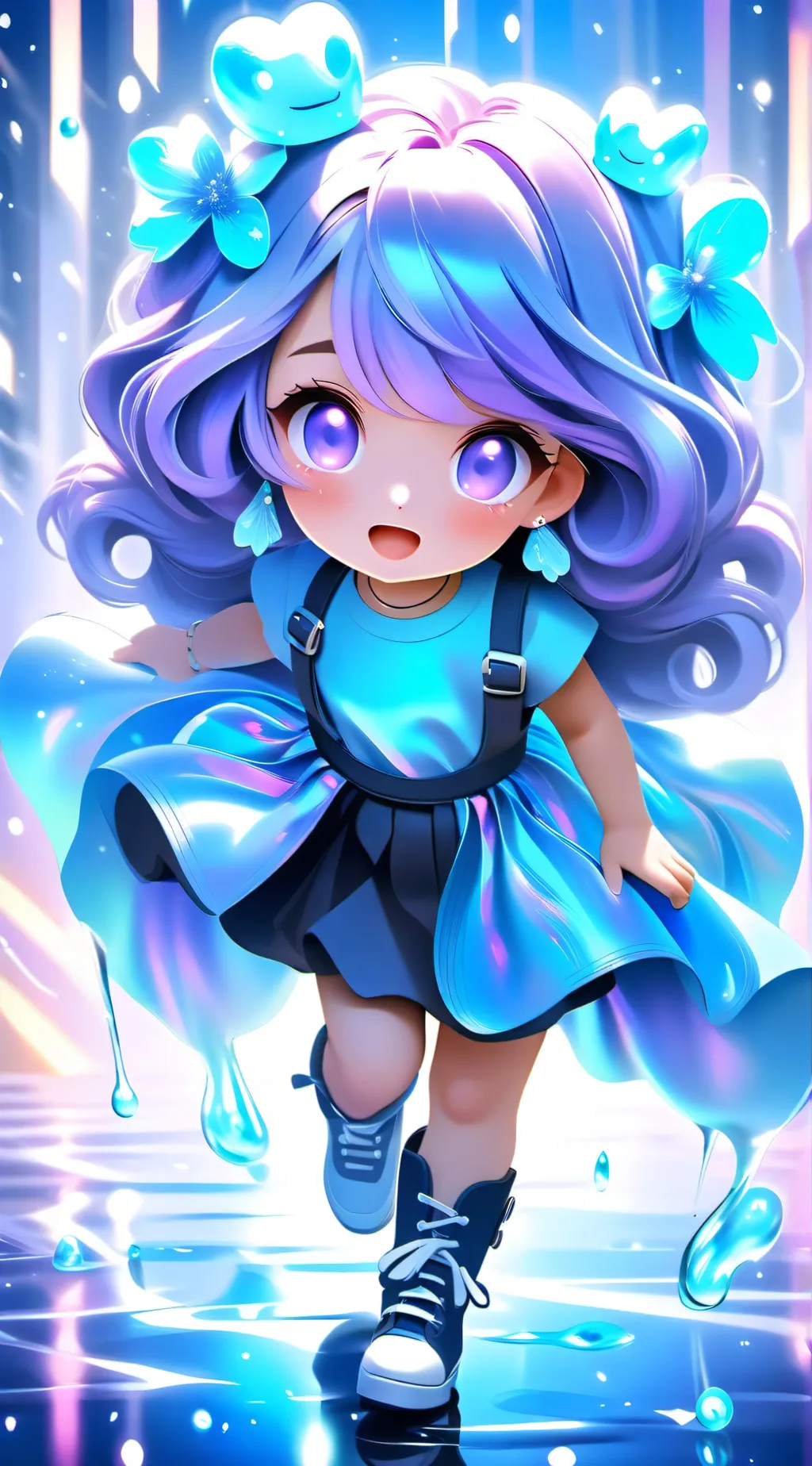 ai character: Moonlight background