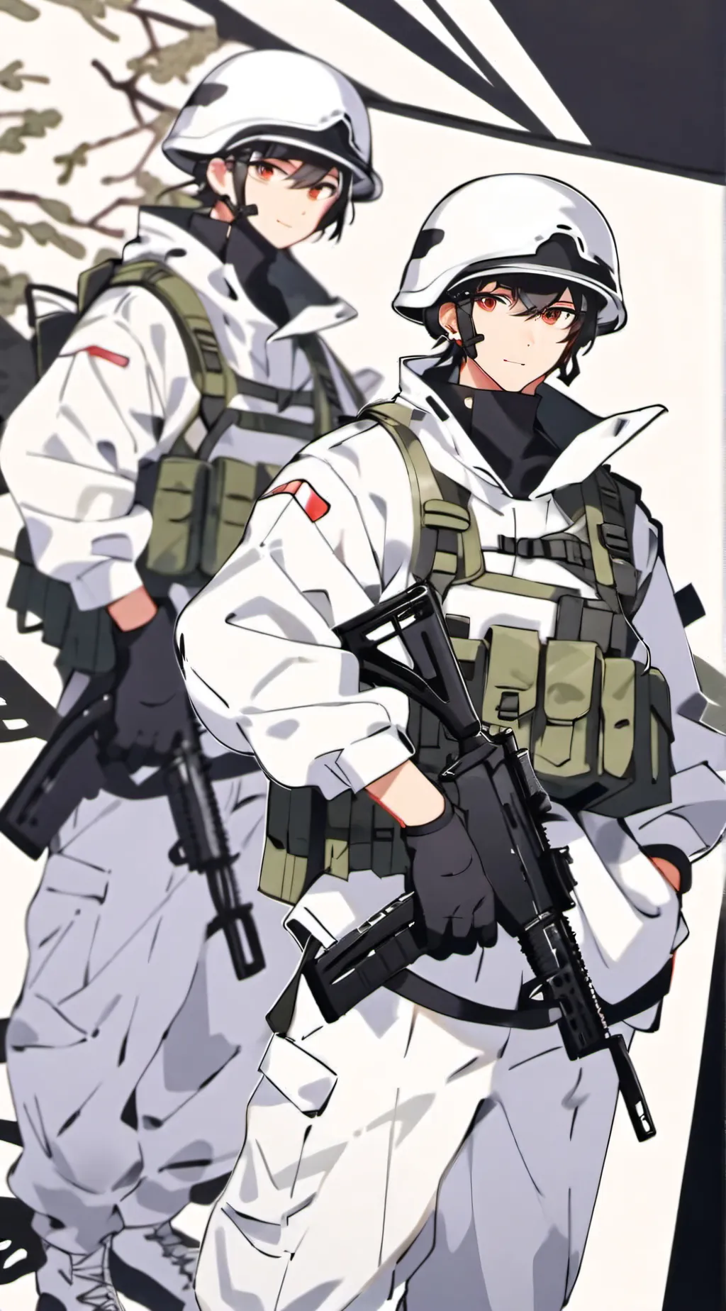 ai character: tankmen anc steve background