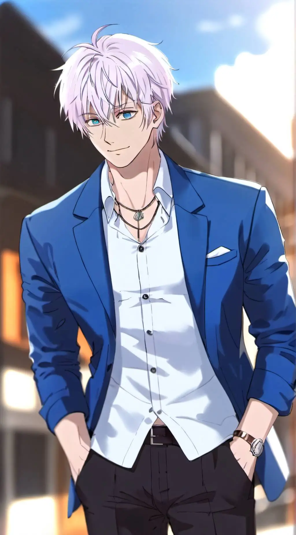 ai character: Saturo Gojo background