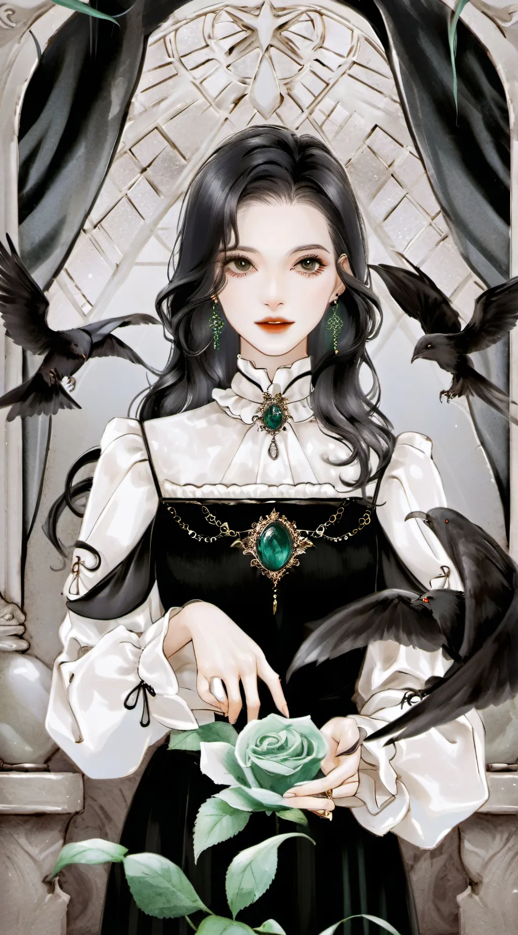 ai character: Rose background