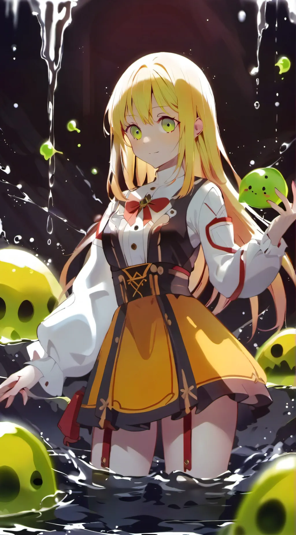 ai character: Yellow slime background