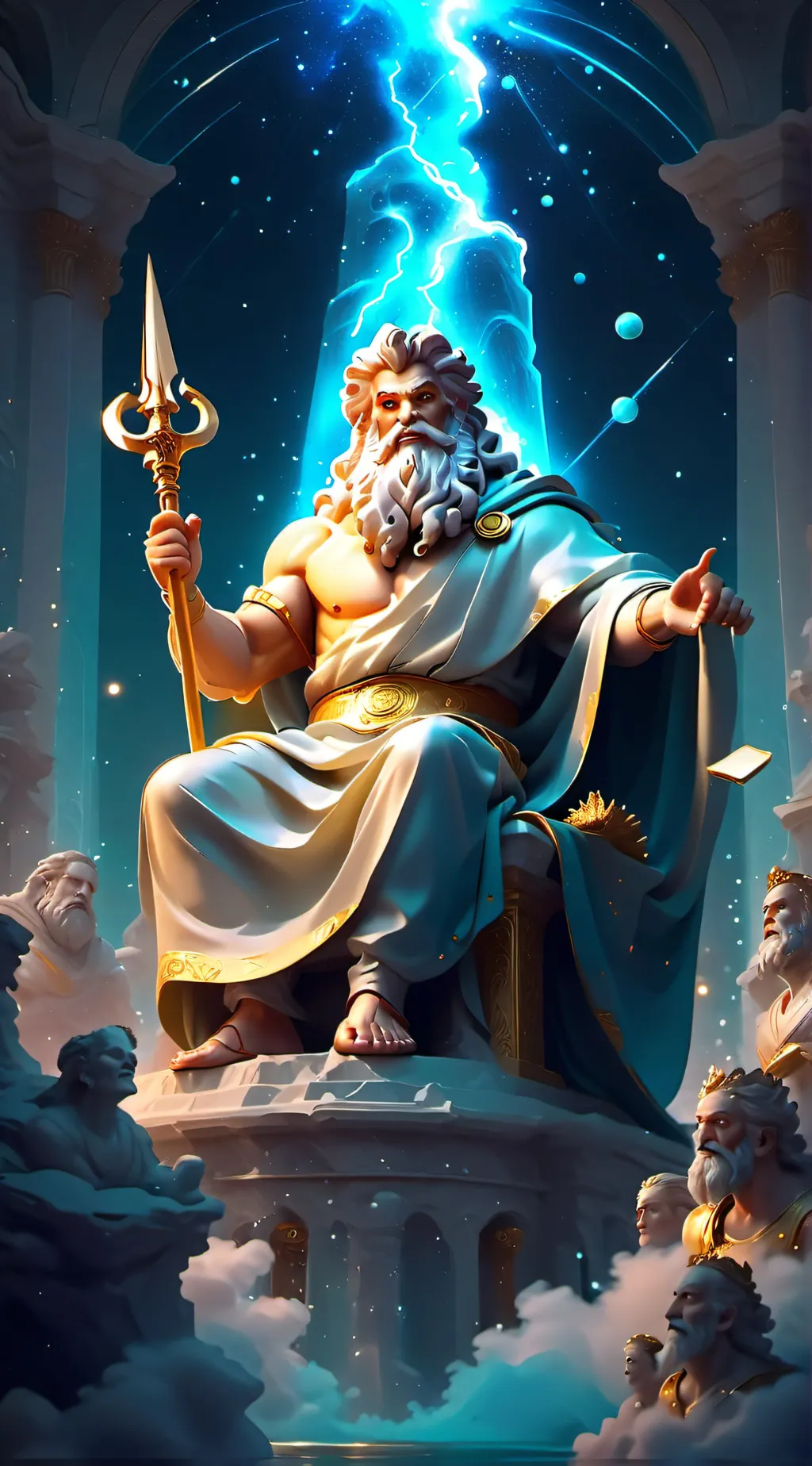 ai character: Zeus background