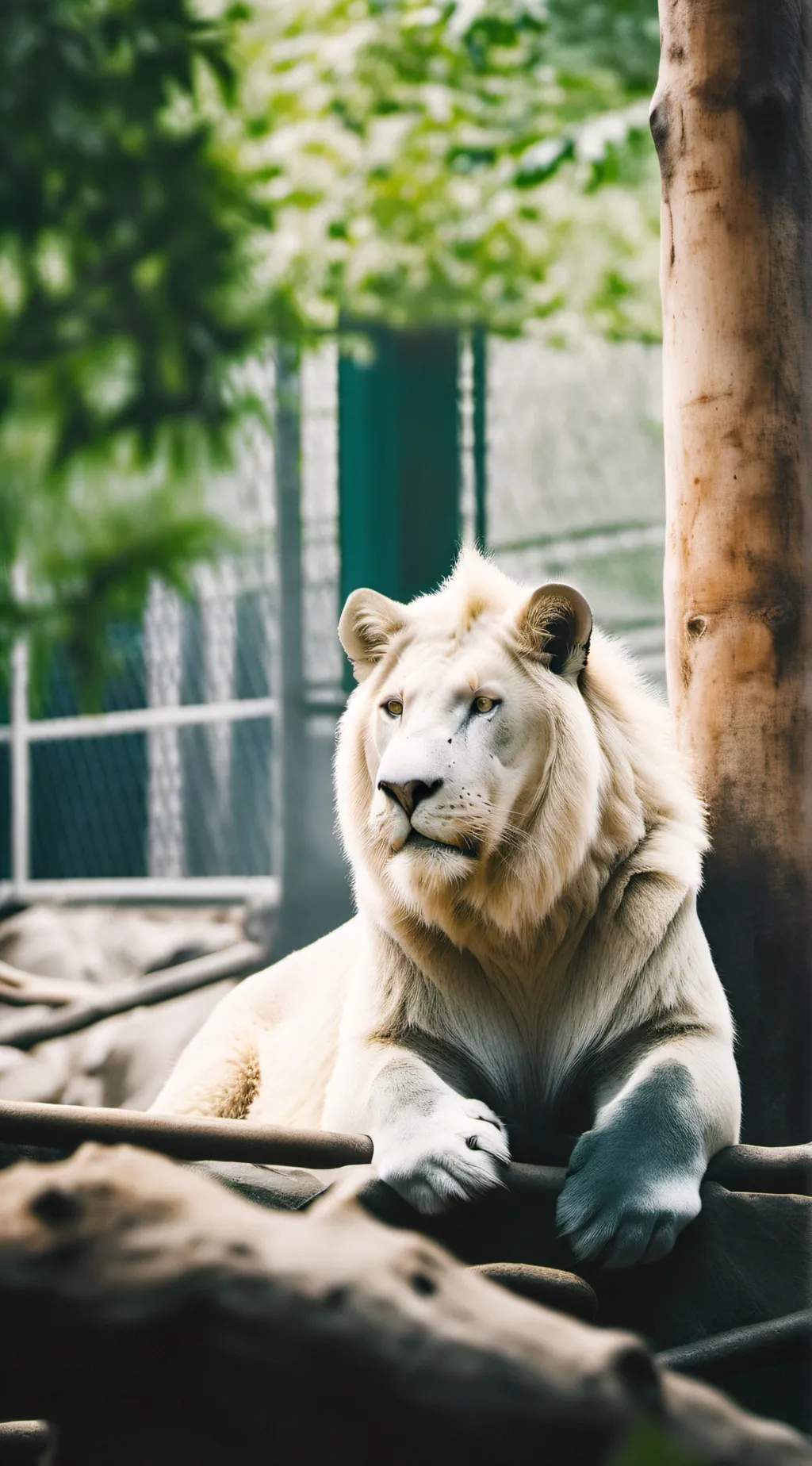 ai character: zoo background