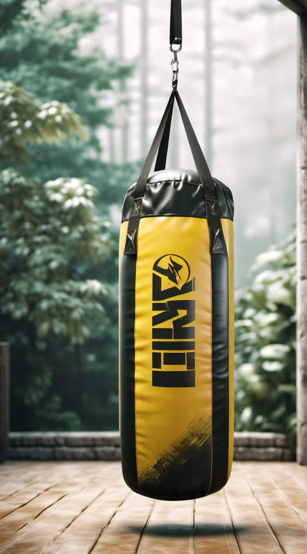 ai character: Punching bag background