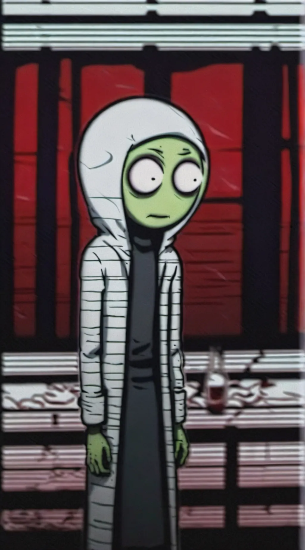 ai character: salad fingers background