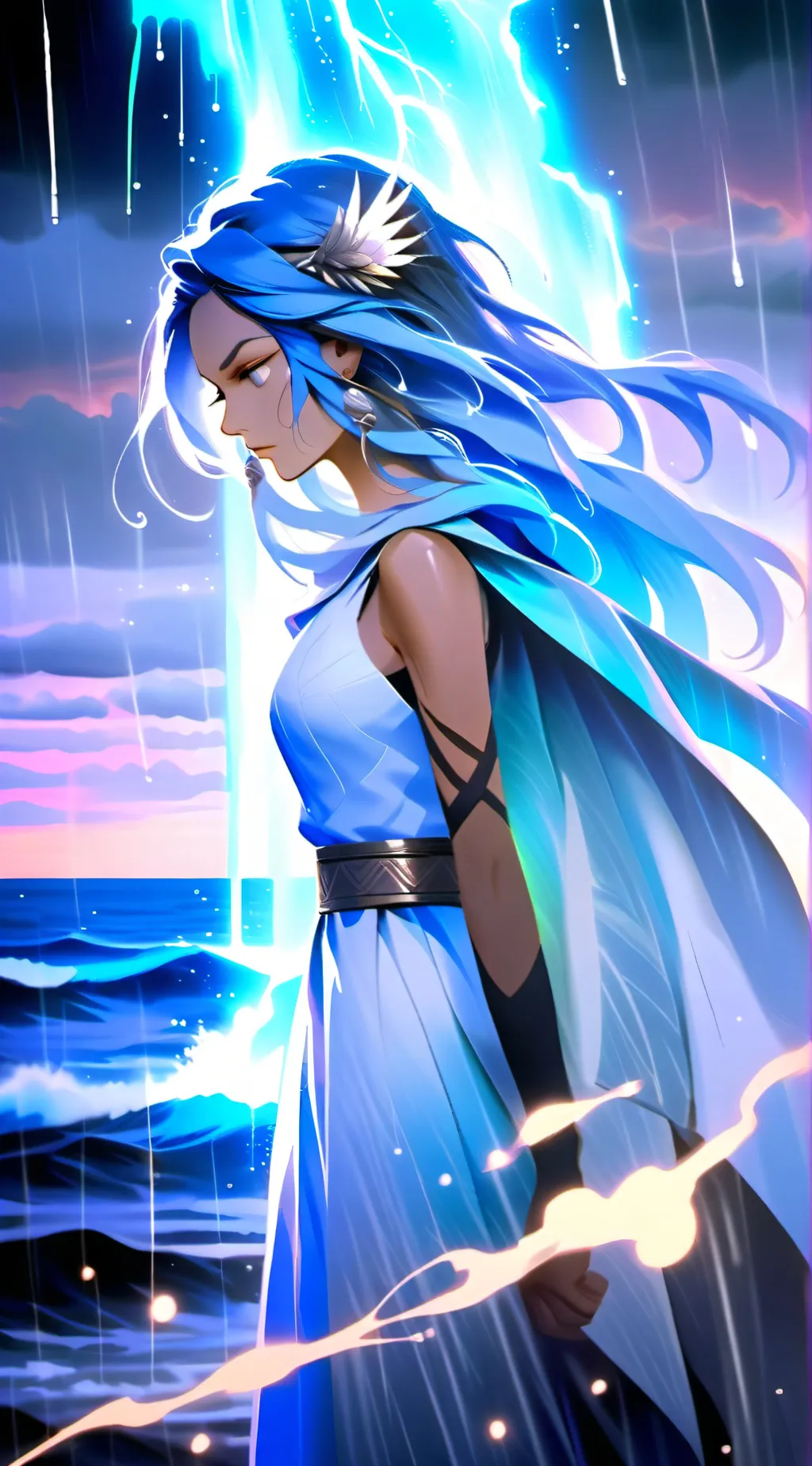 ai character: diosa deprimida background