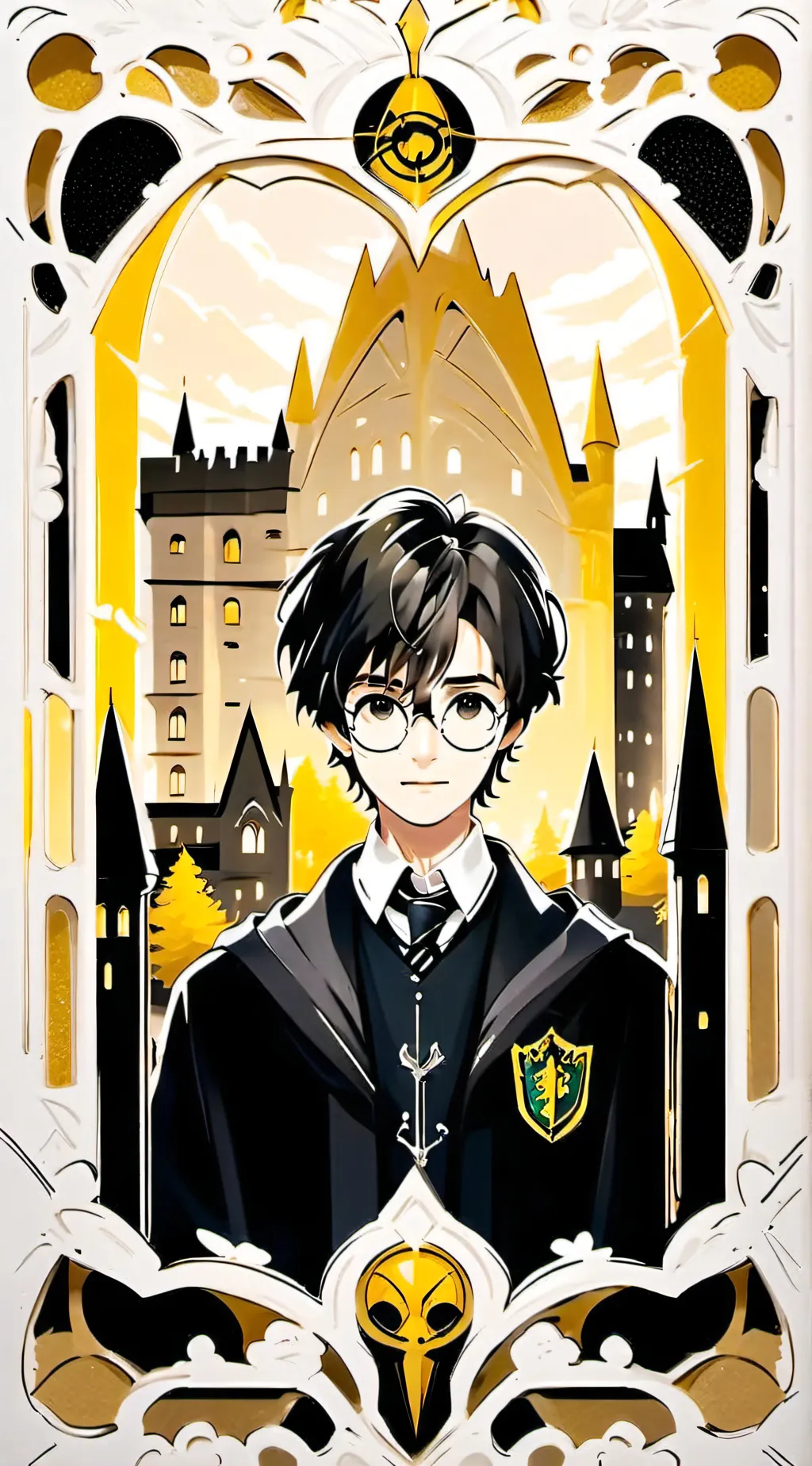 ai character: Harry Potter  background