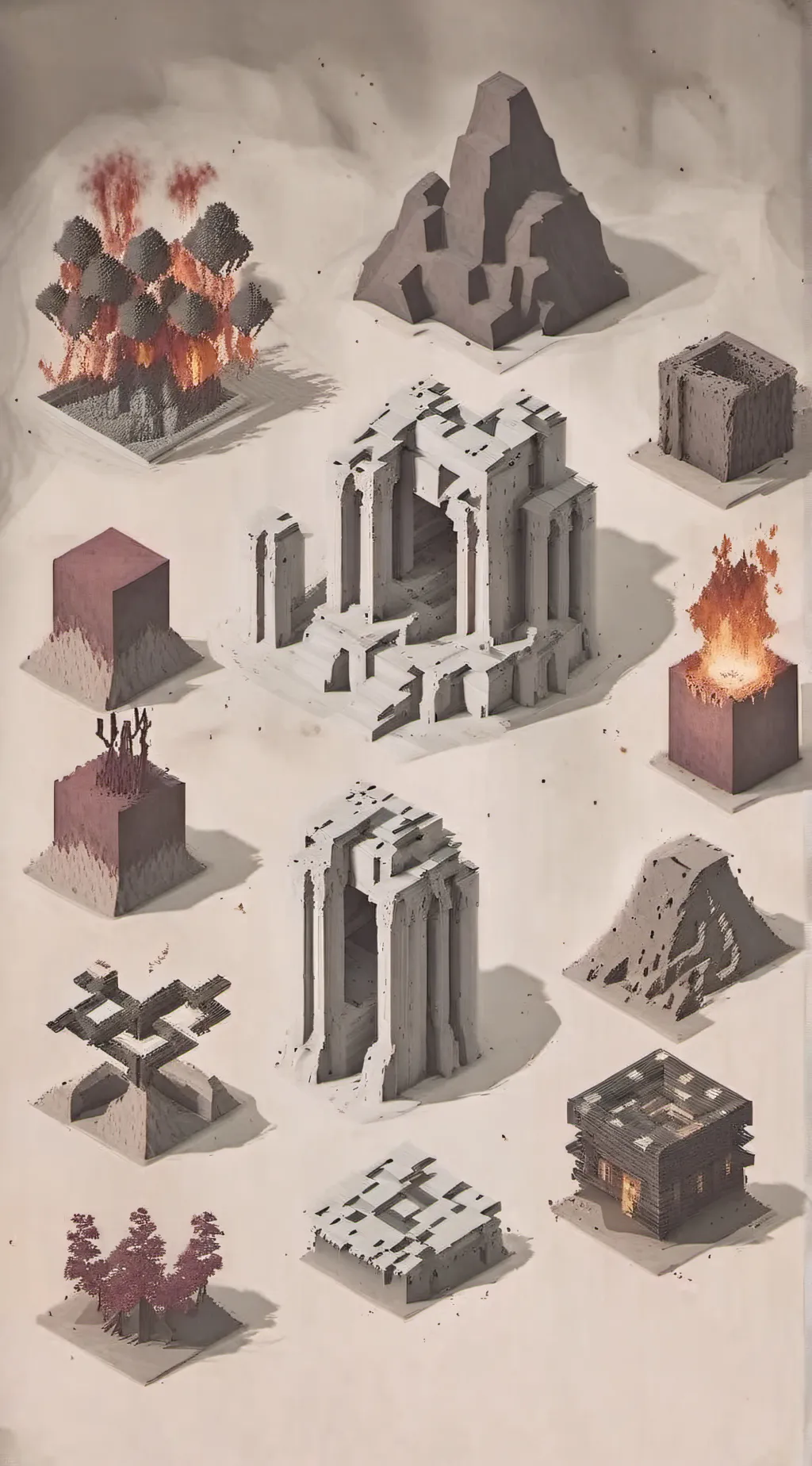 ai character: Minecraft ~Nether~ background