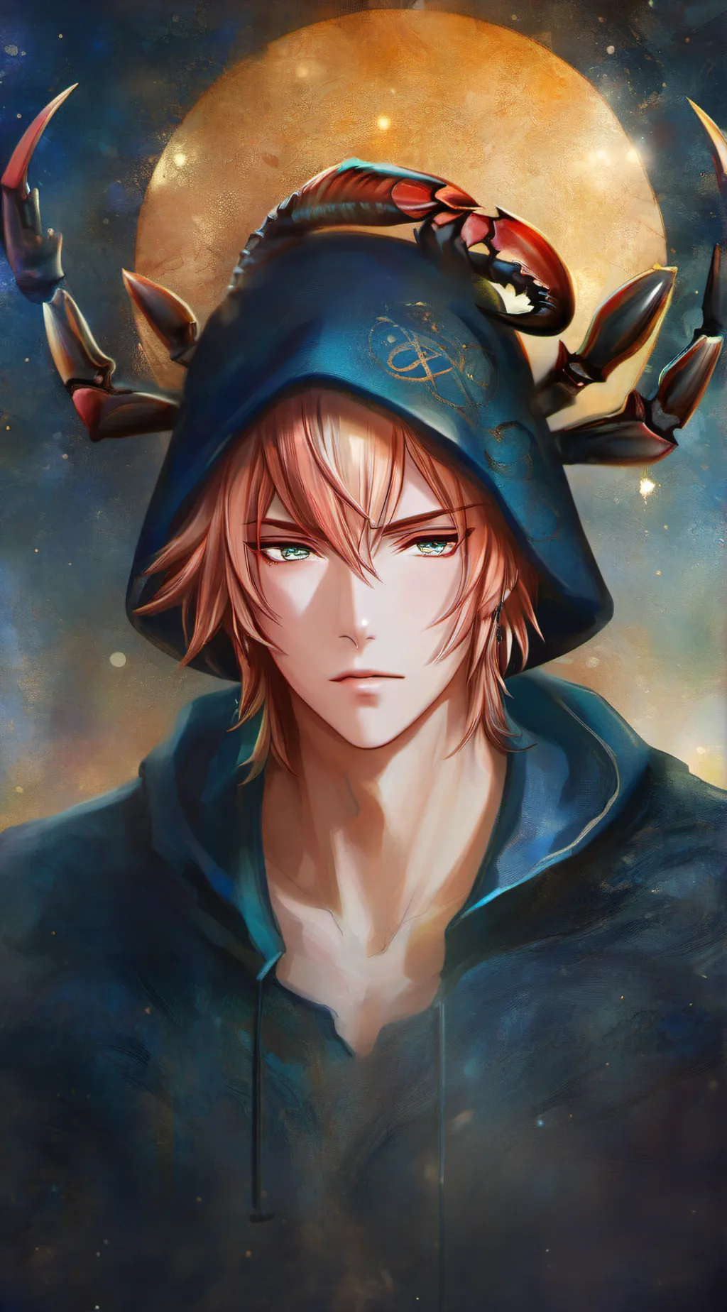 ai character: Cancer ♋️  background